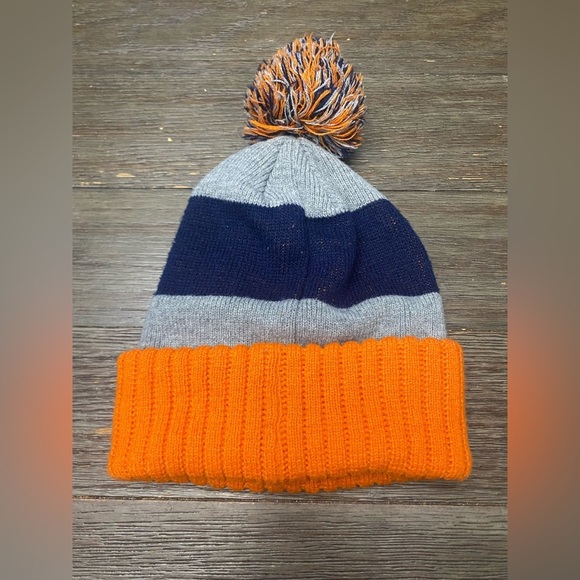 Unisex Starter Navy Denver Broncos Cuffed Knit Hat with Pom Beanie - Picture 2 of 5